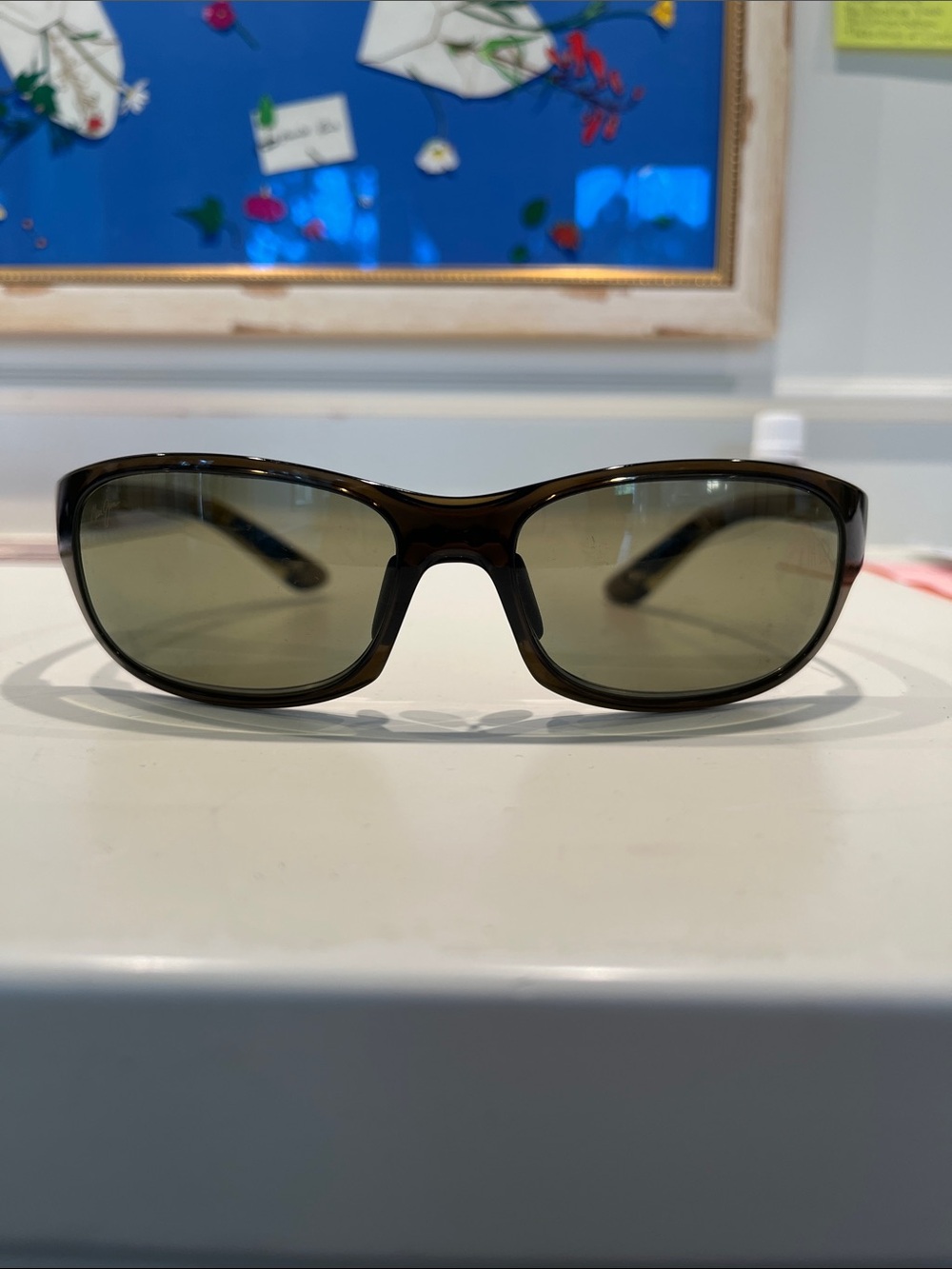 Maui Jim Twin Falls MJ417-15F Sunglasses Frame Only 63/18-128 Olive Tortoise